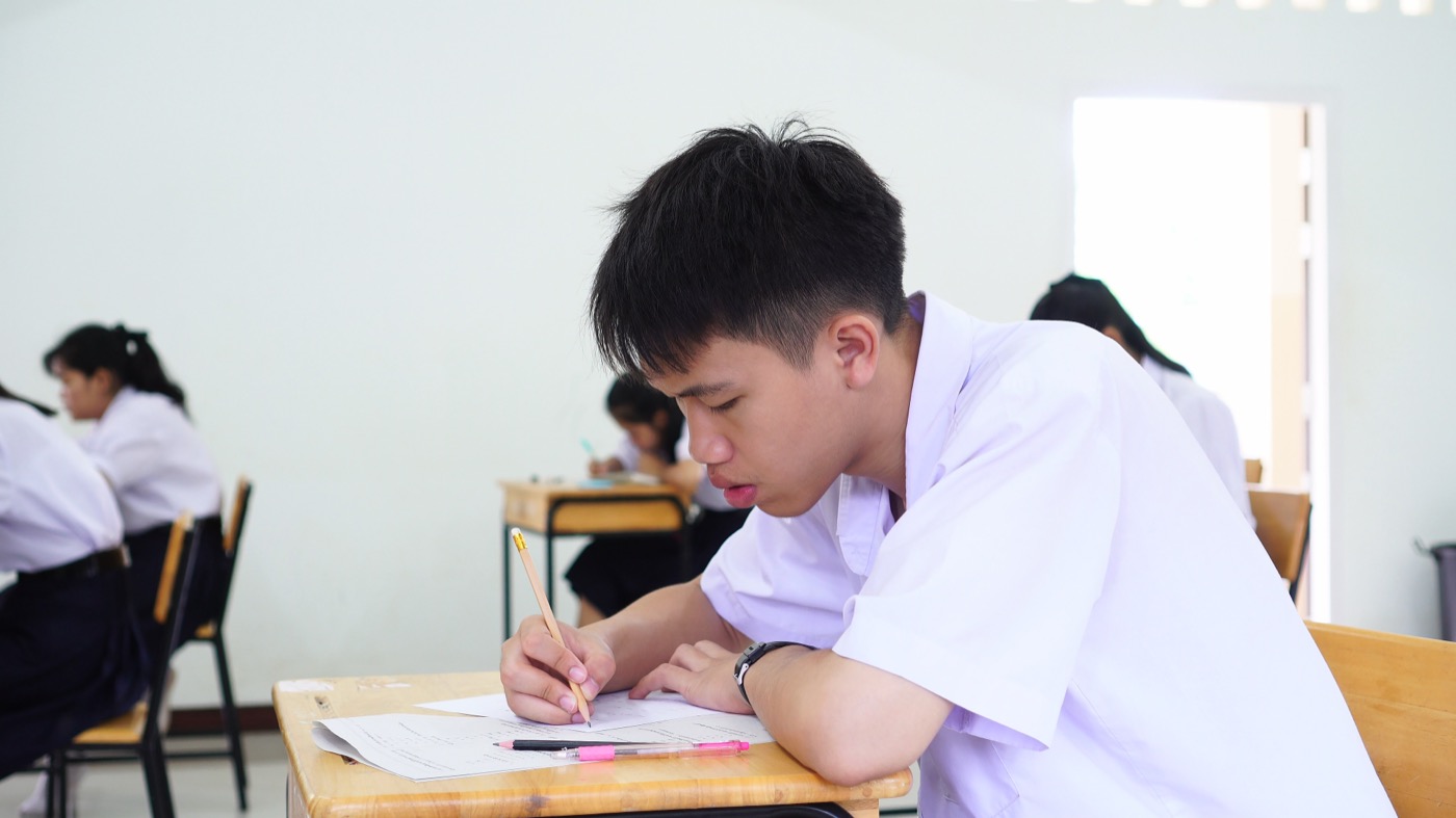 Students taking an examination